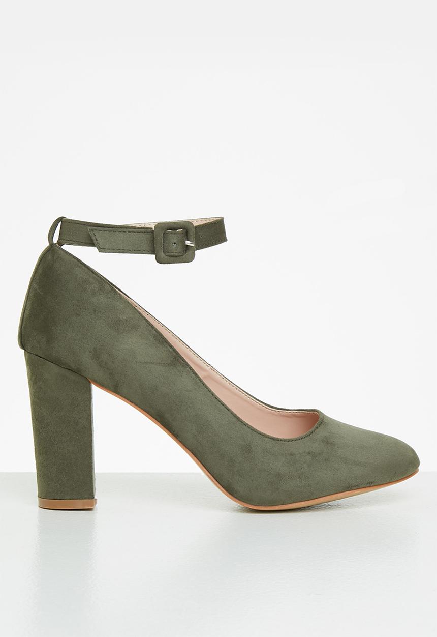 Superbalist - Kate micro-fibre block heel - olive