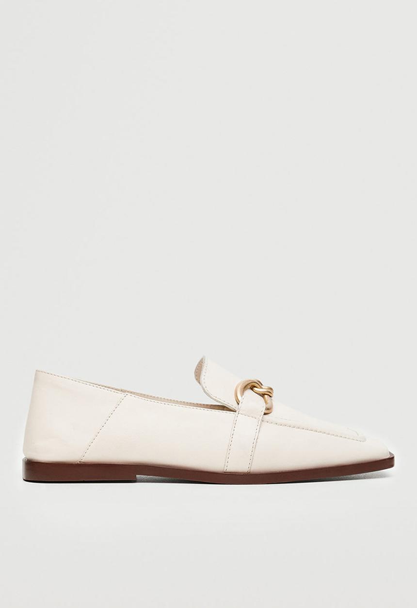 MANGO - Train1 leather loafer - natural