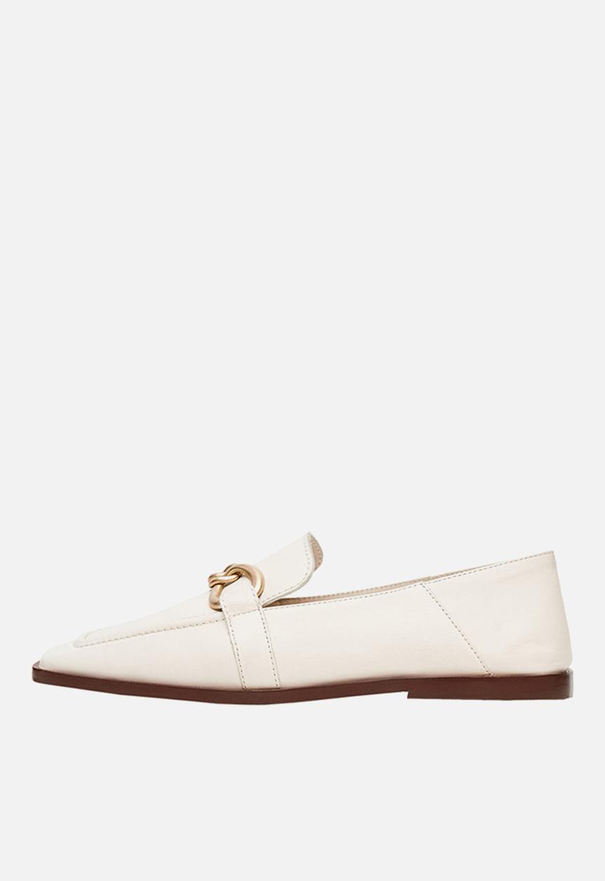 MANGO - Train1 leather loafer - natural