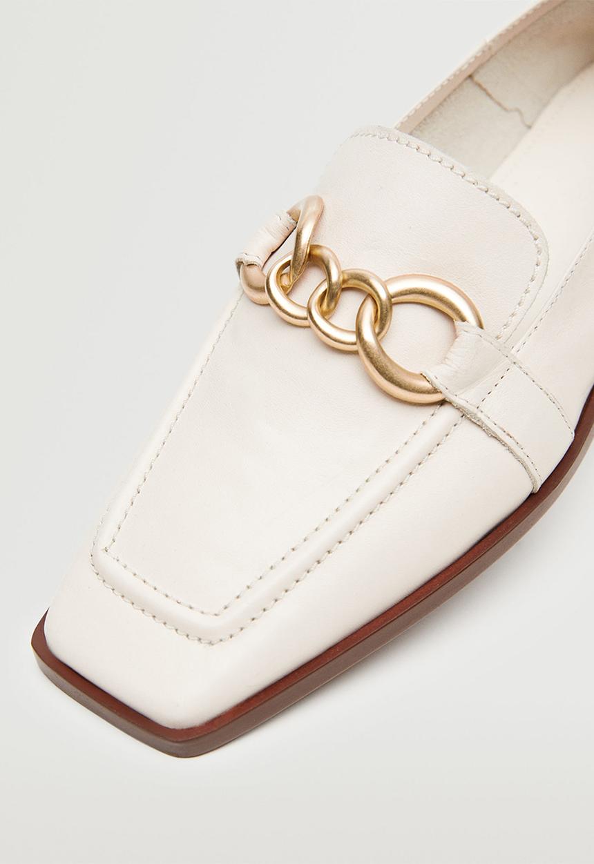 MANGO - Train1 leather loafer - natural