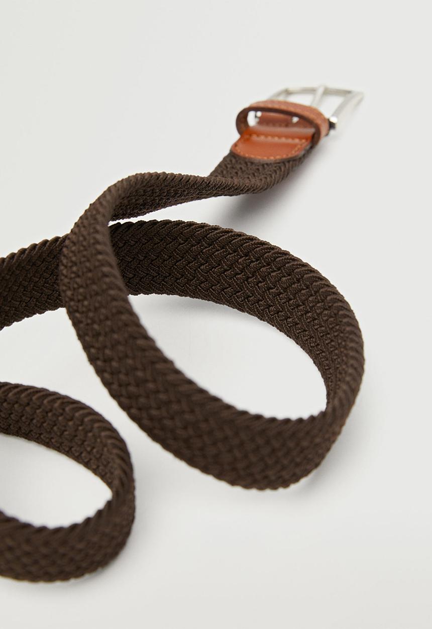 MANGO - Belt elastic - brown