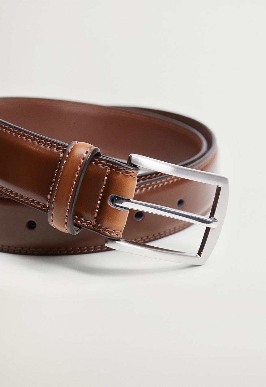 MANGO - Belt basico - brown