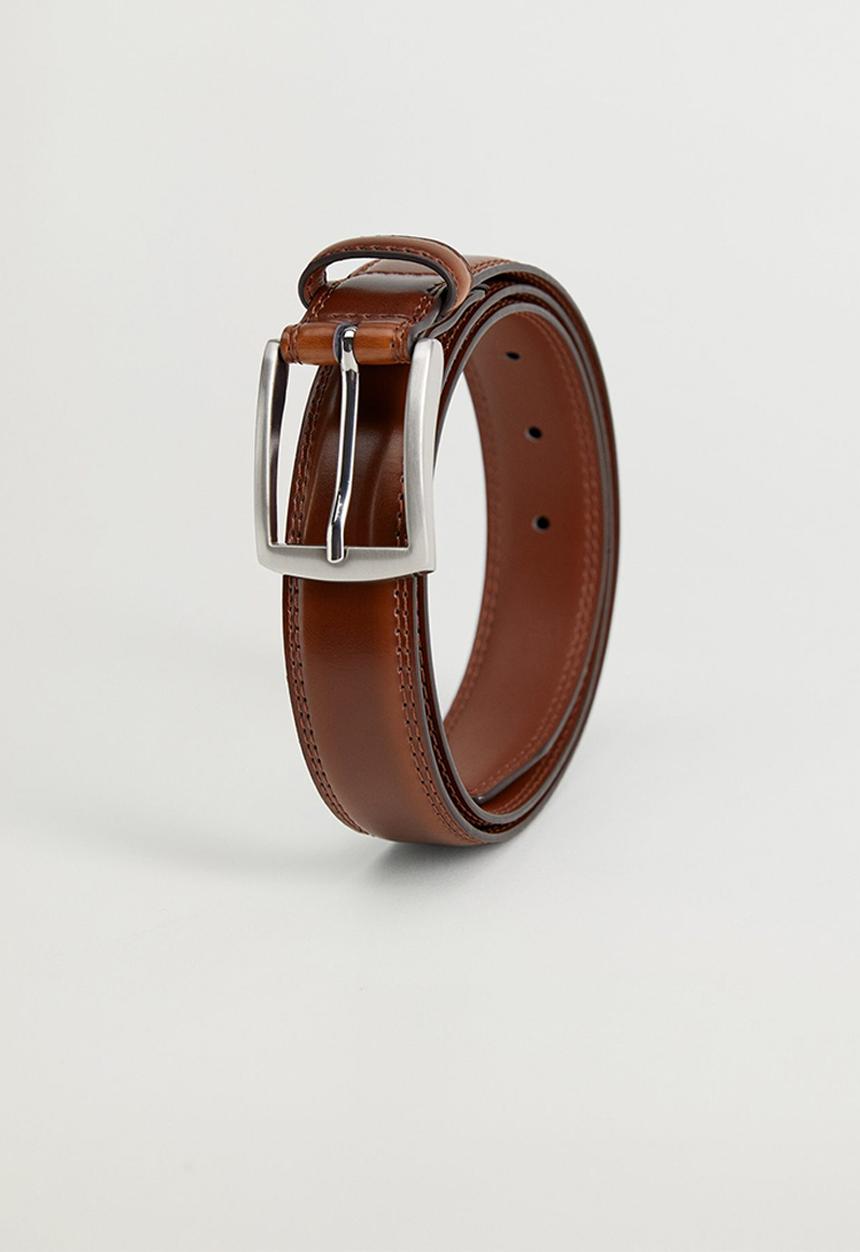 MANGO - Belt basico - brown