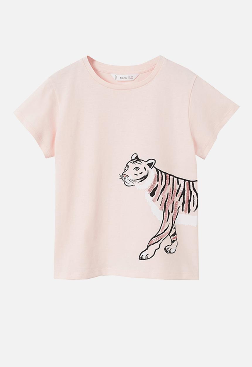 MANGO - T-shirt animals - pink