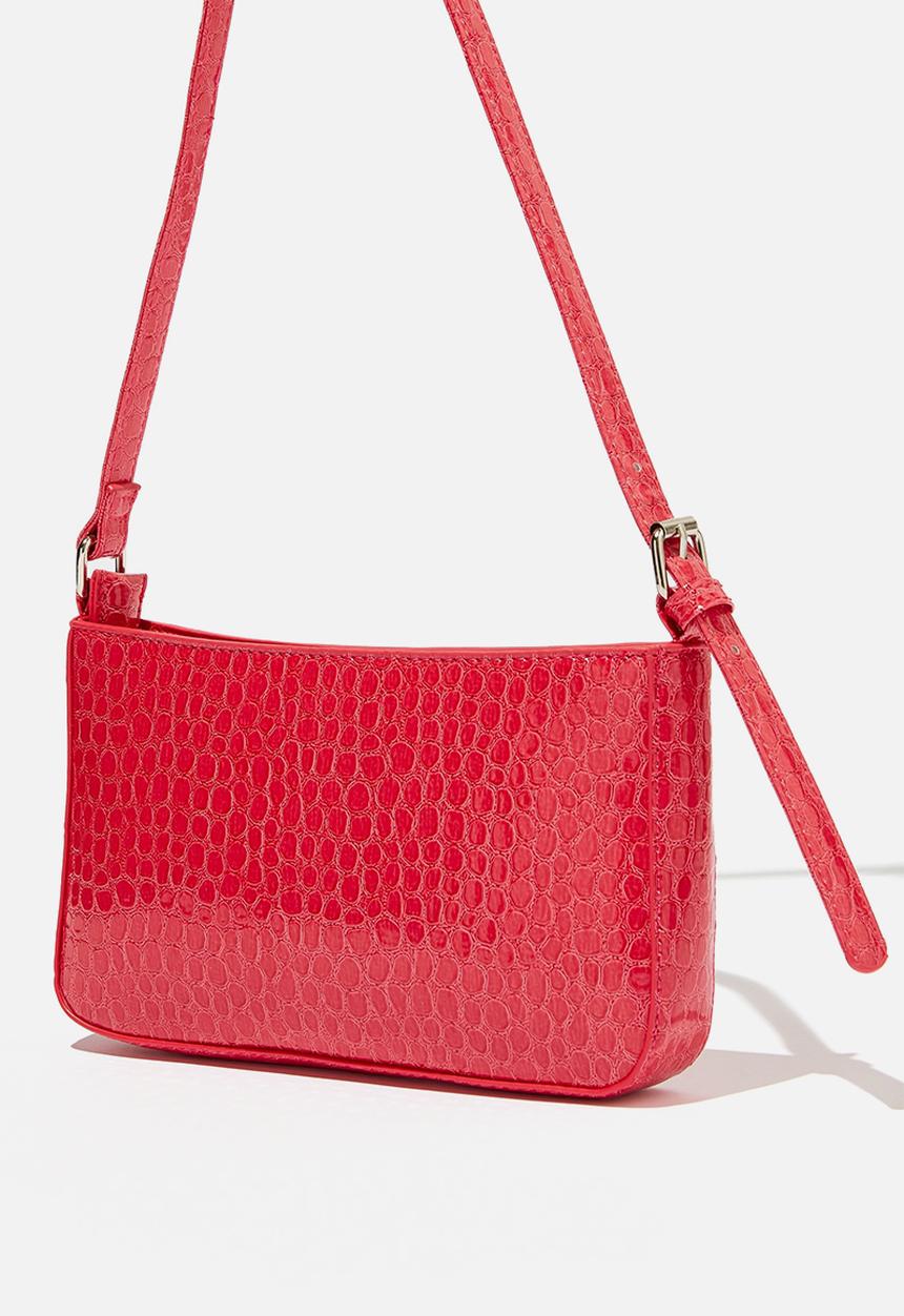 Rubi - Lexi underarm bag - pink pebble texture