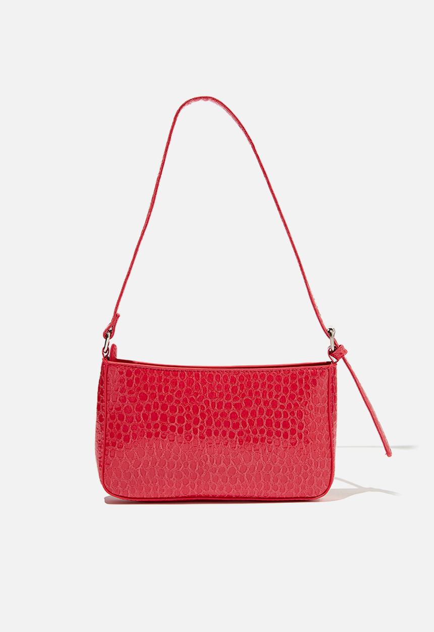 Rubi - Lexi underarm bag - pink pebble texture