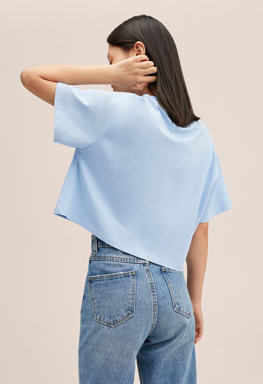 MANGO - T-shirt love - blue