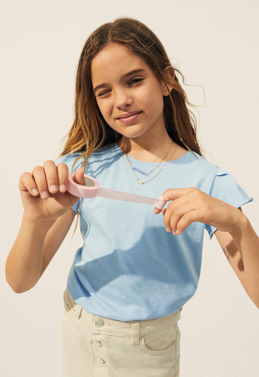 MANGO - T-shirt soft  - blue