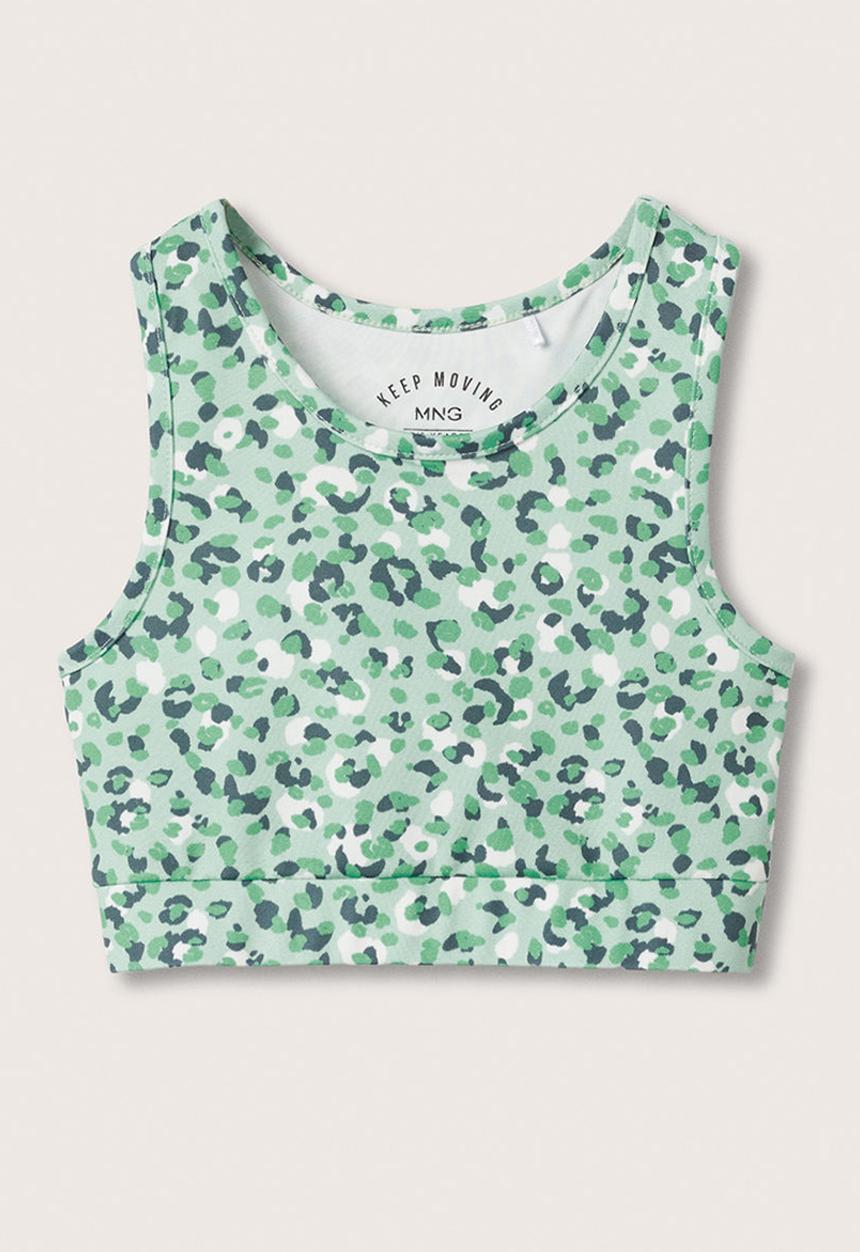 MANGO - T-shirt leot - green