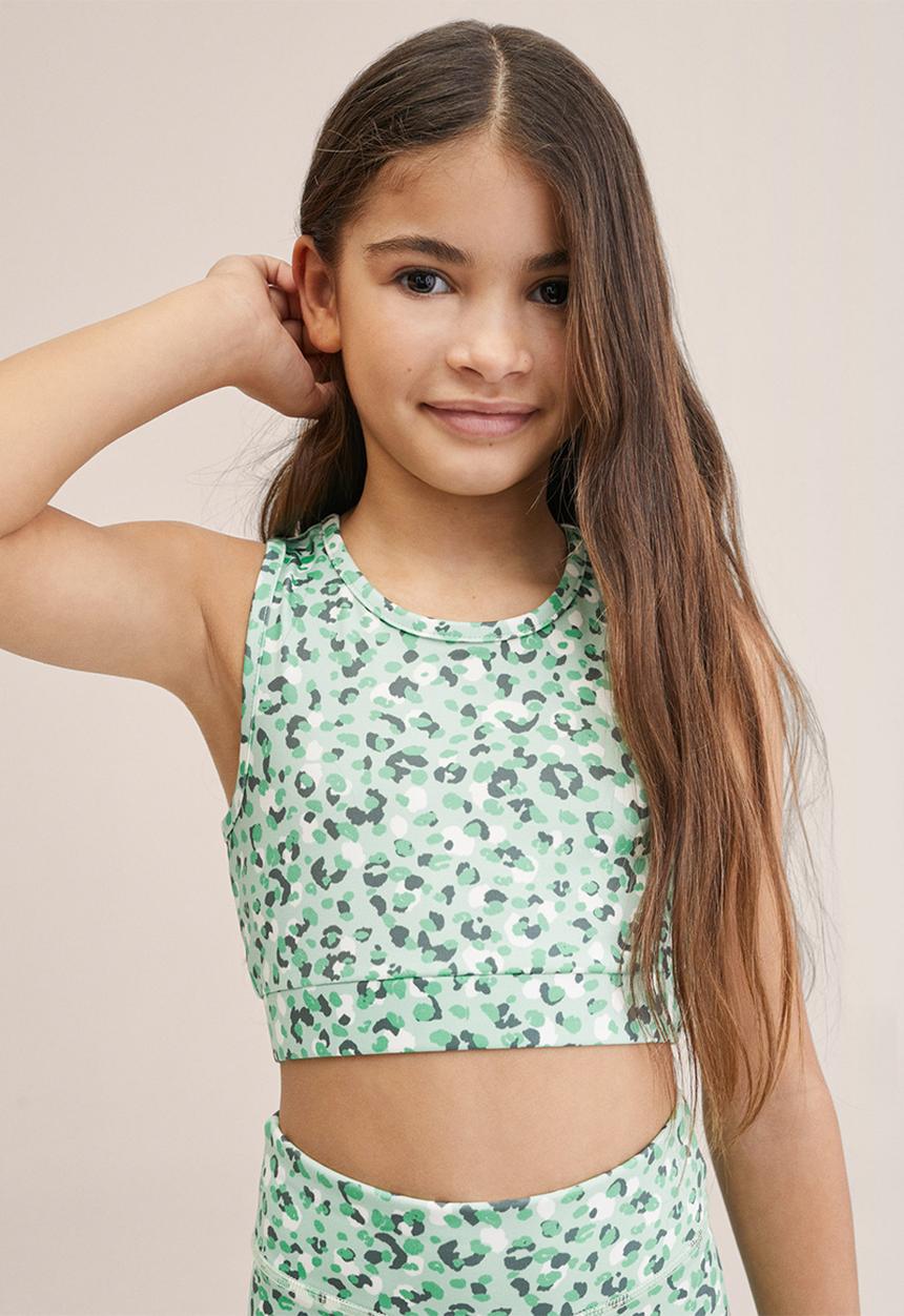 MANGO - T-shirt leot - green