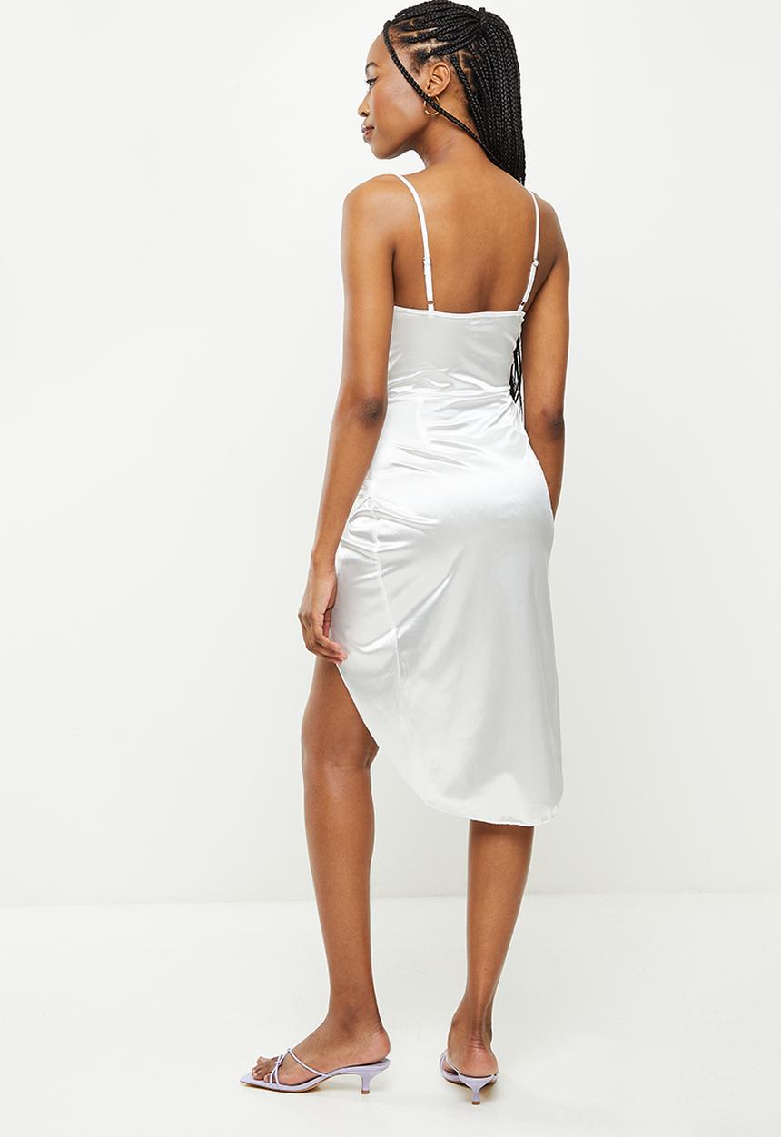 dailyfriday - Side slit midi dress - white