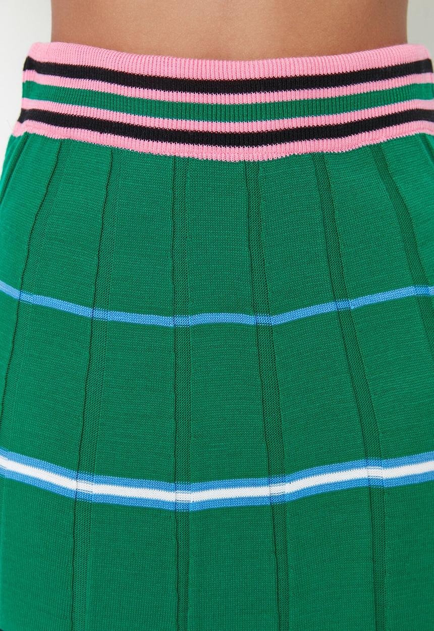 Trendyol - Color block knit midi skirt - multi