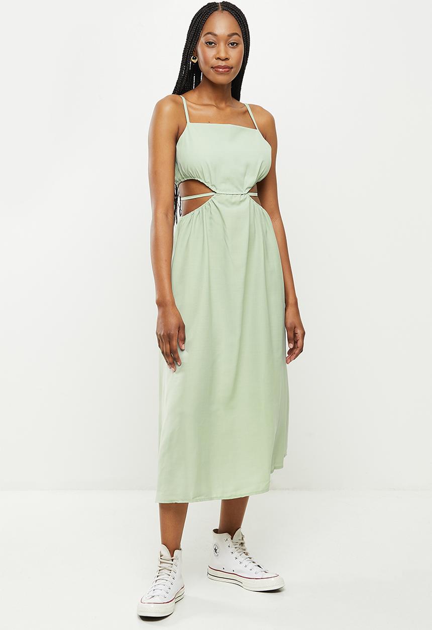 dailyfriday - Cut out maxi dress - sage