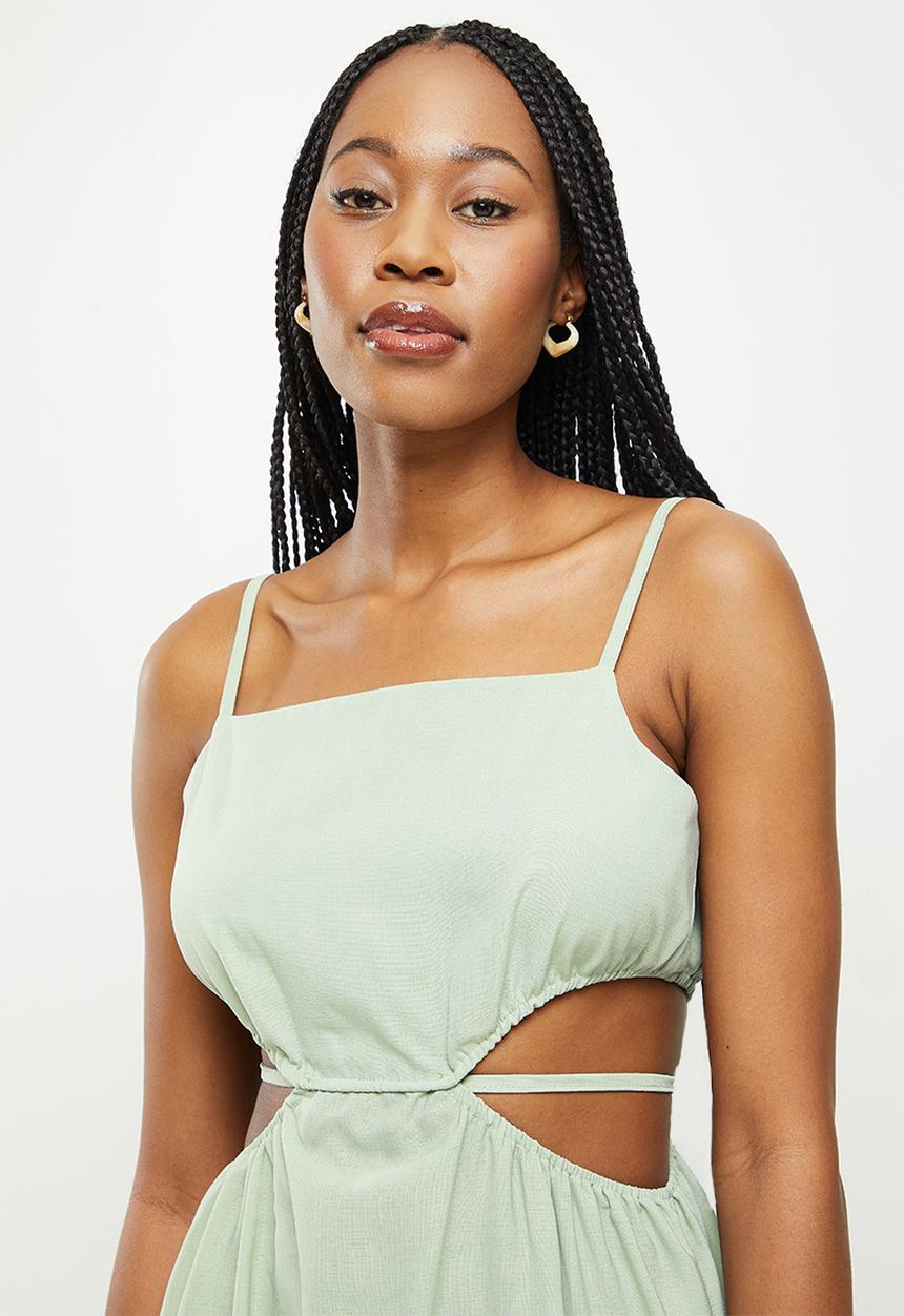 dailyfriday - Cut out maxi dress - sage