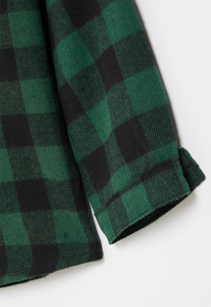 Pop Candy - Boys check shirt - green