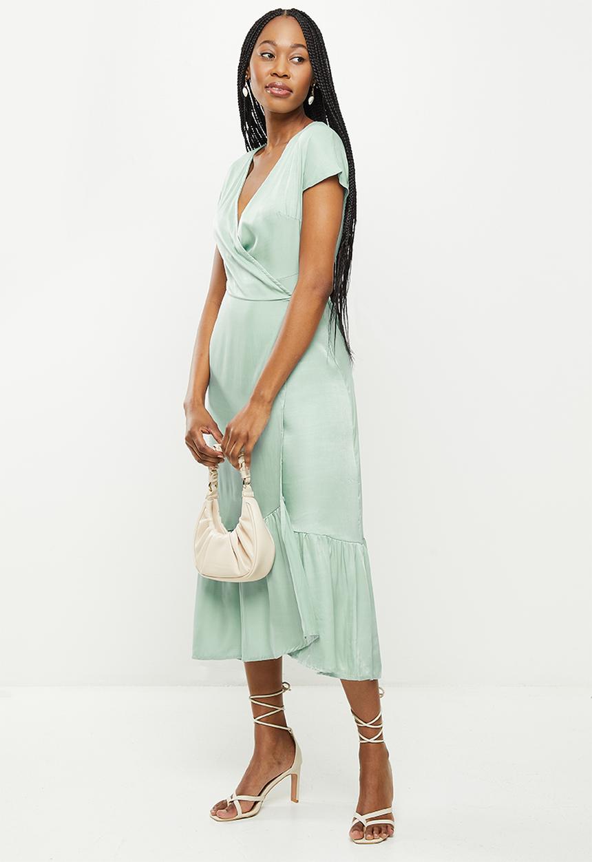 dailyfriday - Wrap midi dress - sage