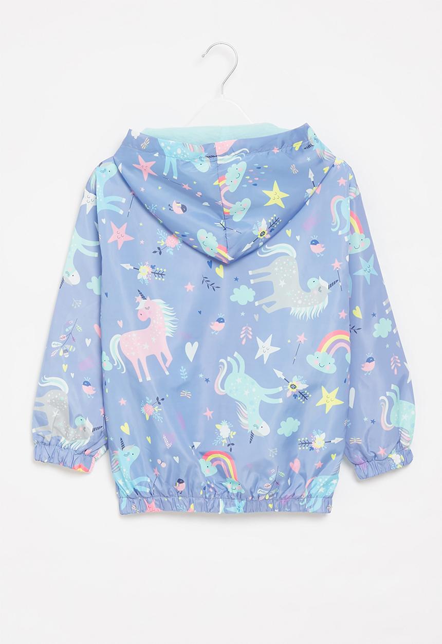 Pop Candy - Girls printed hooded jacket - blue