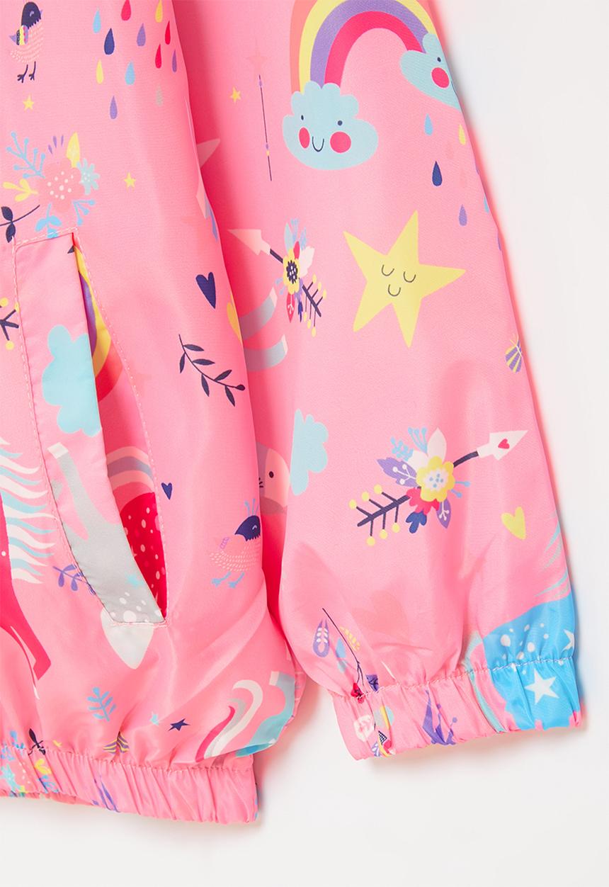 Pop Candy - Girls printed hooded jacket - pink