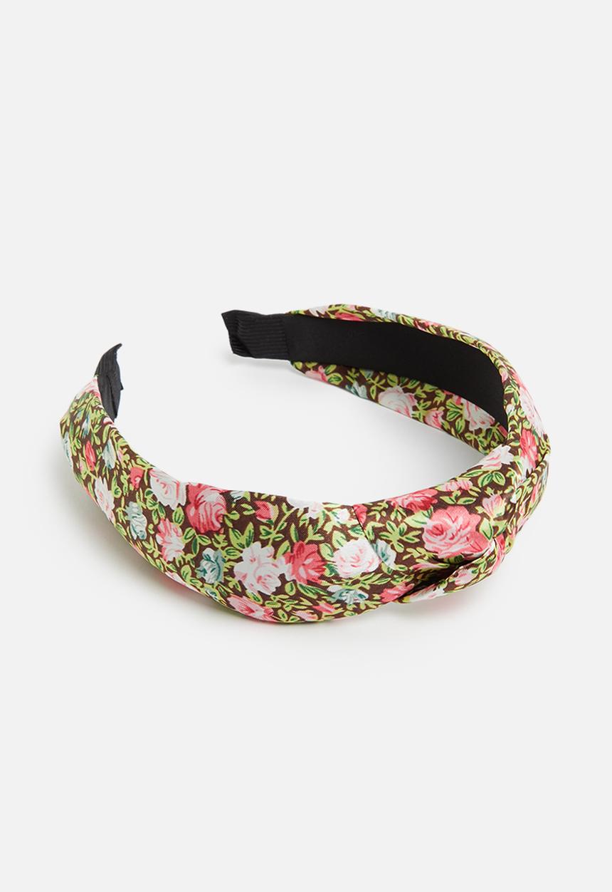 edit - Floral knotted headband - multi