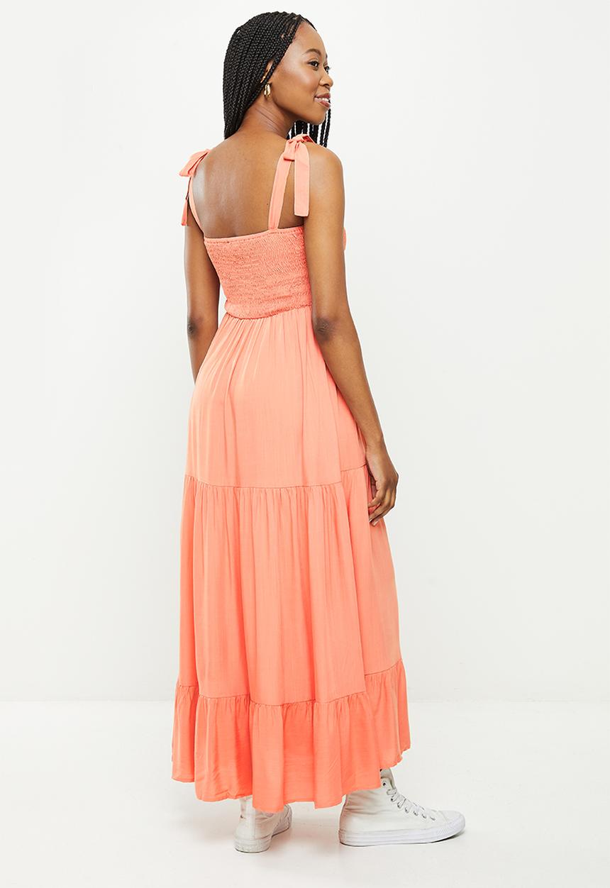 dailyfriday - Tiered maxi dress - peach