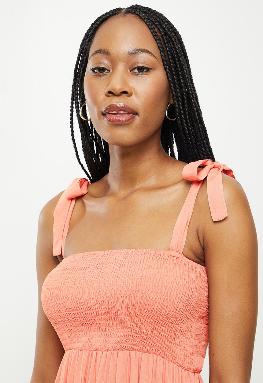 dailyfriday - Tiered maxi dress - peach