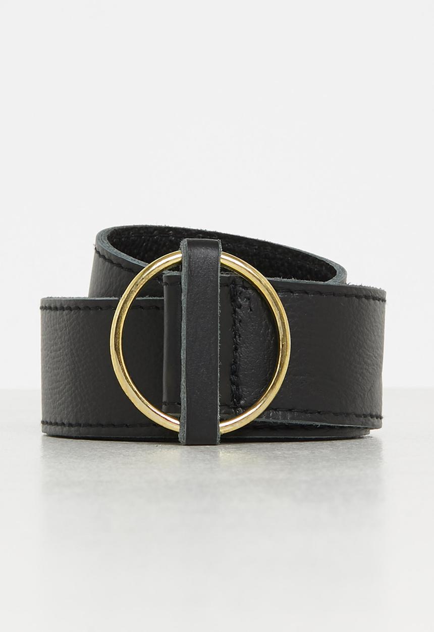 Superbalist - Larna leather waist belt - black