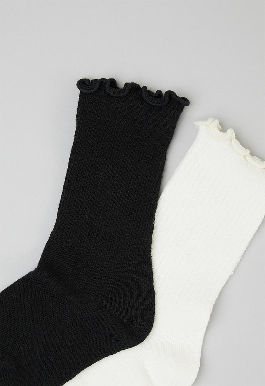Pop Candy - Girls 2 pack socks - white & black