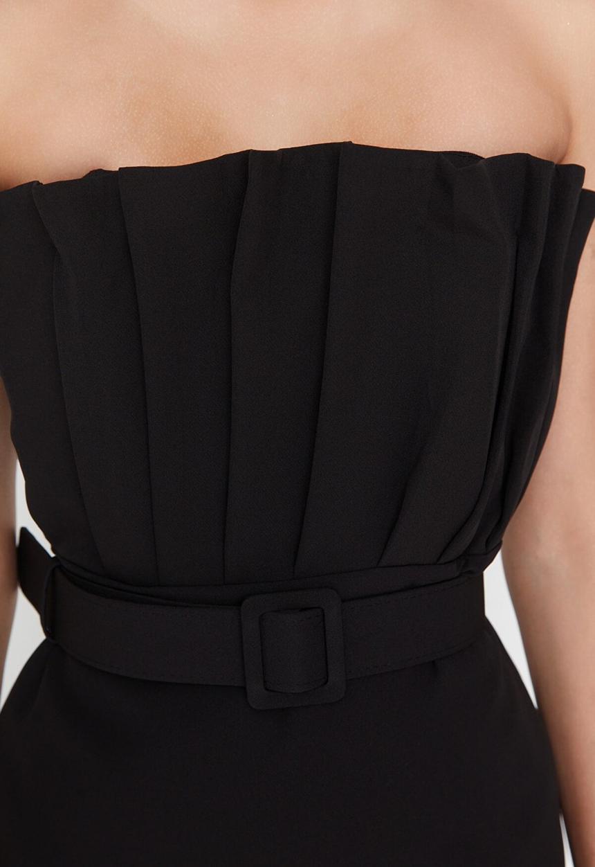 Trendyol - Ruffle top dress - black