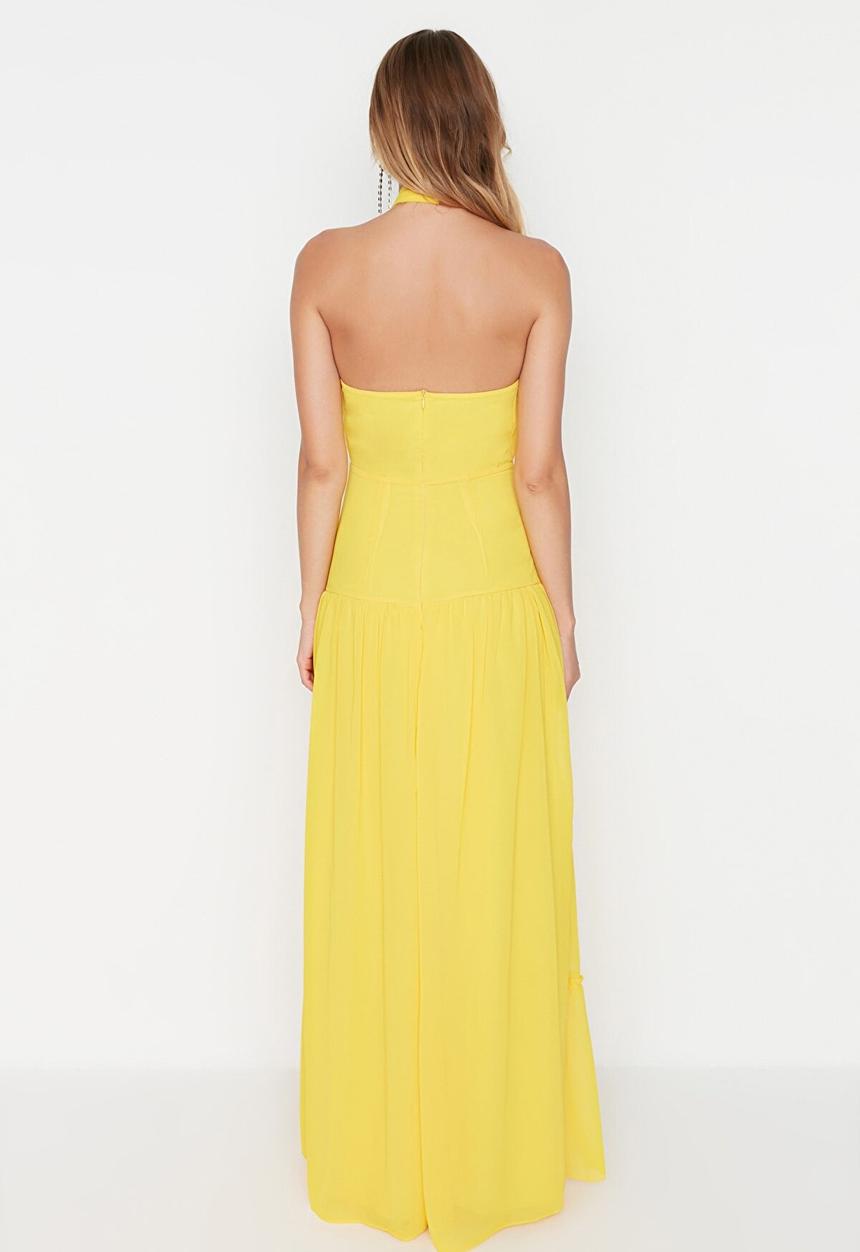 Trendyol - Flowy maxi dress - yellow 