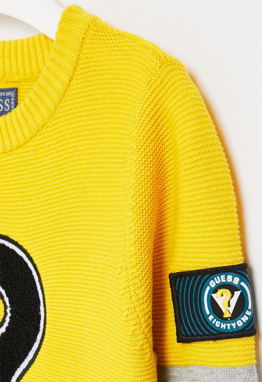 GUESS - Kids long sleeve sweater - yellow & grey