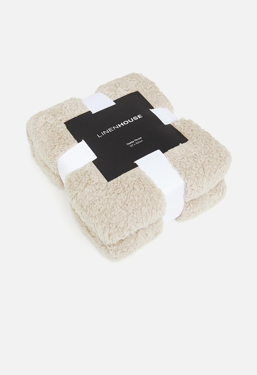 Linen House - Teddy throw - natural