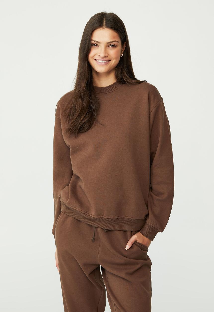 Cotton On - Classic crew sweatshirt - brown