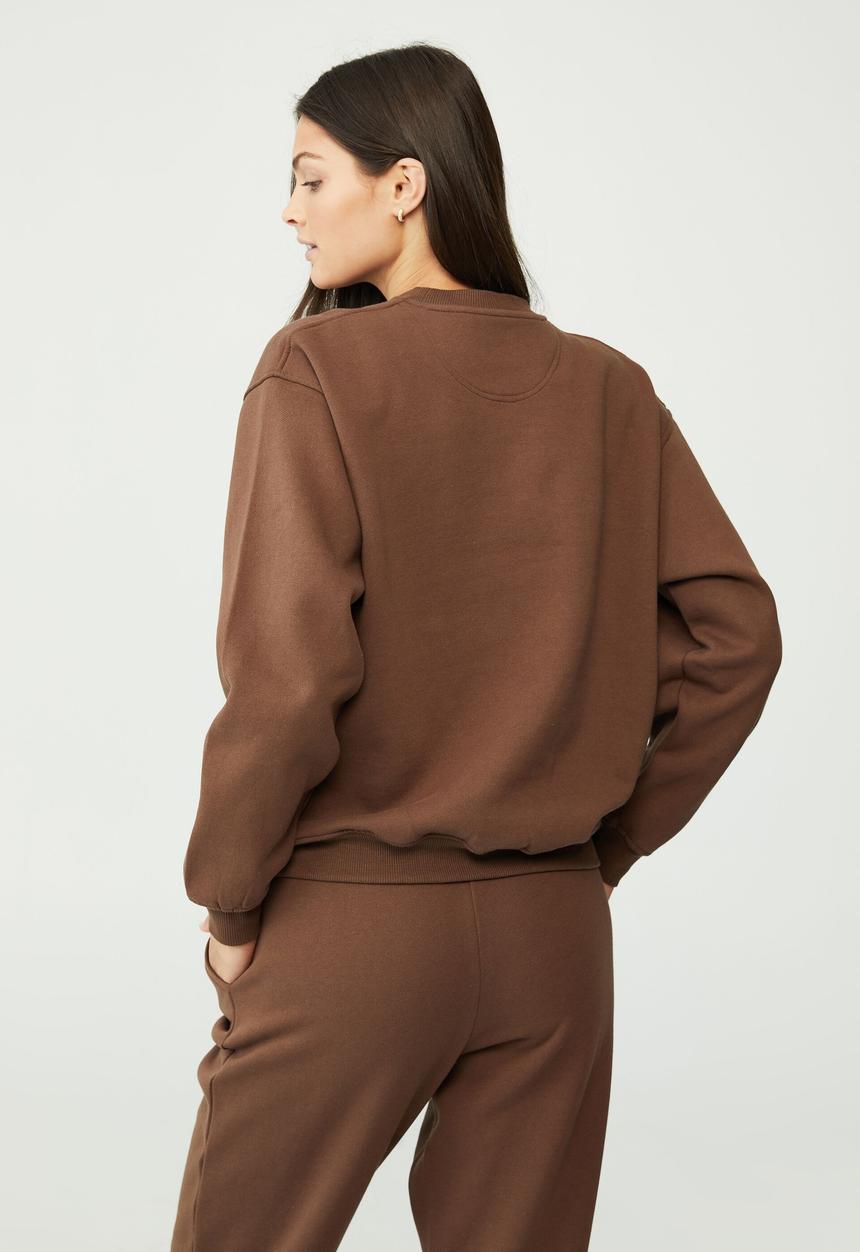 Cotton On - Classic crew sweatshirt - brown