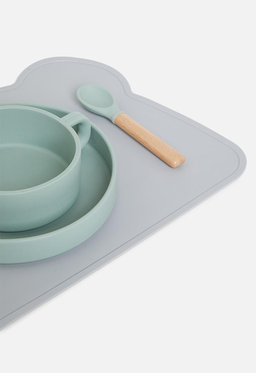 Fine Living - Silicone teddy placemat - light grey