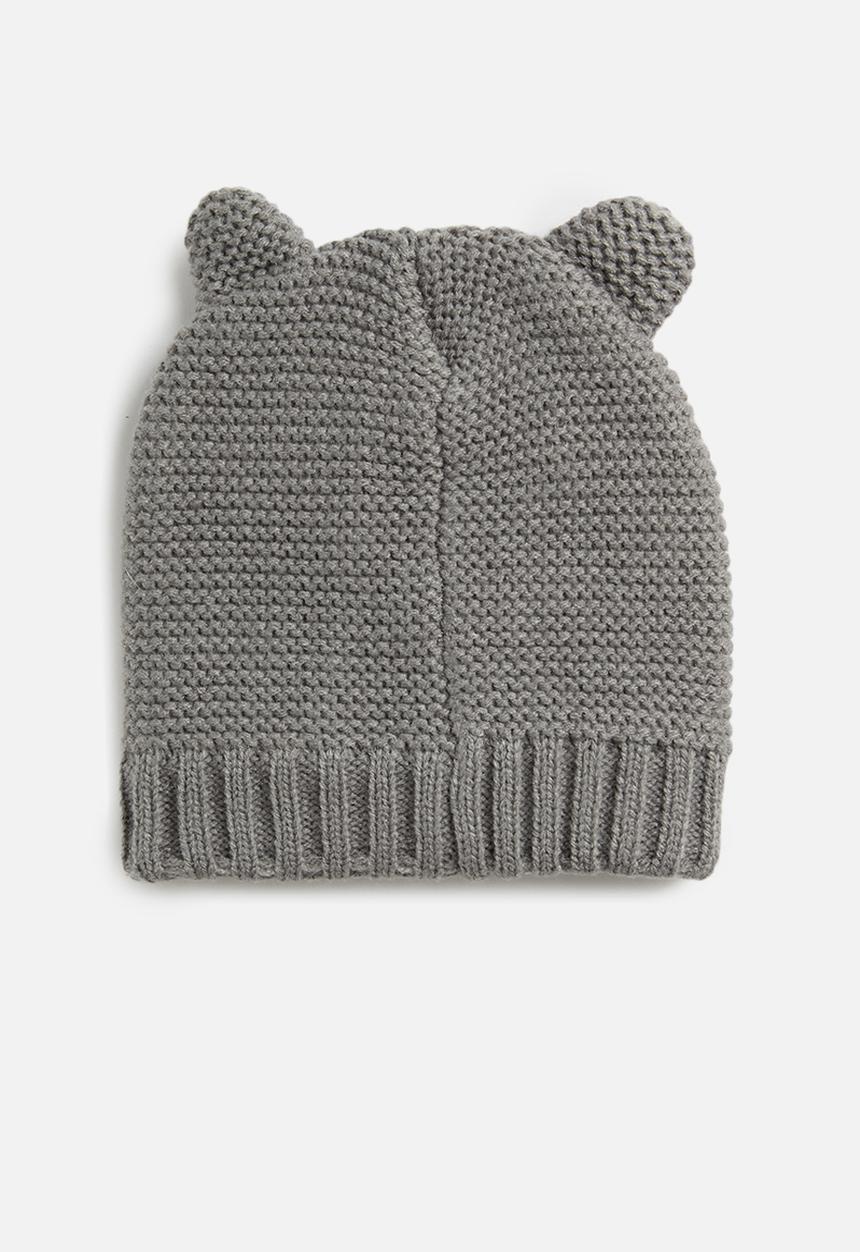 MINOTI - Knitted animal hat - grey