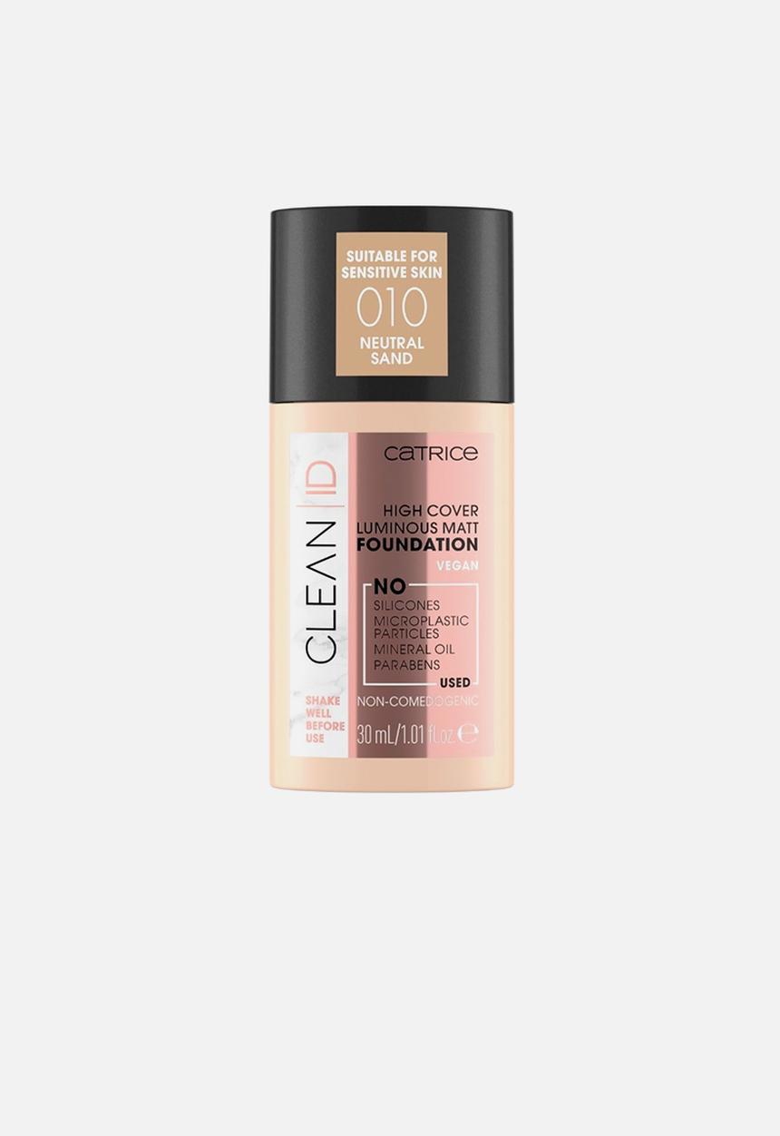 Catrice - Clean ID High Cover Luminous Matt Foundation - Neutral Sand