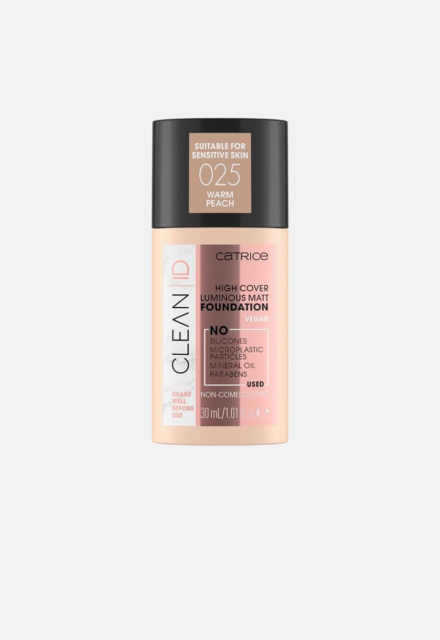 Catrice - Clean ID High Cover Luminous Matt Foundation - Warm Peach