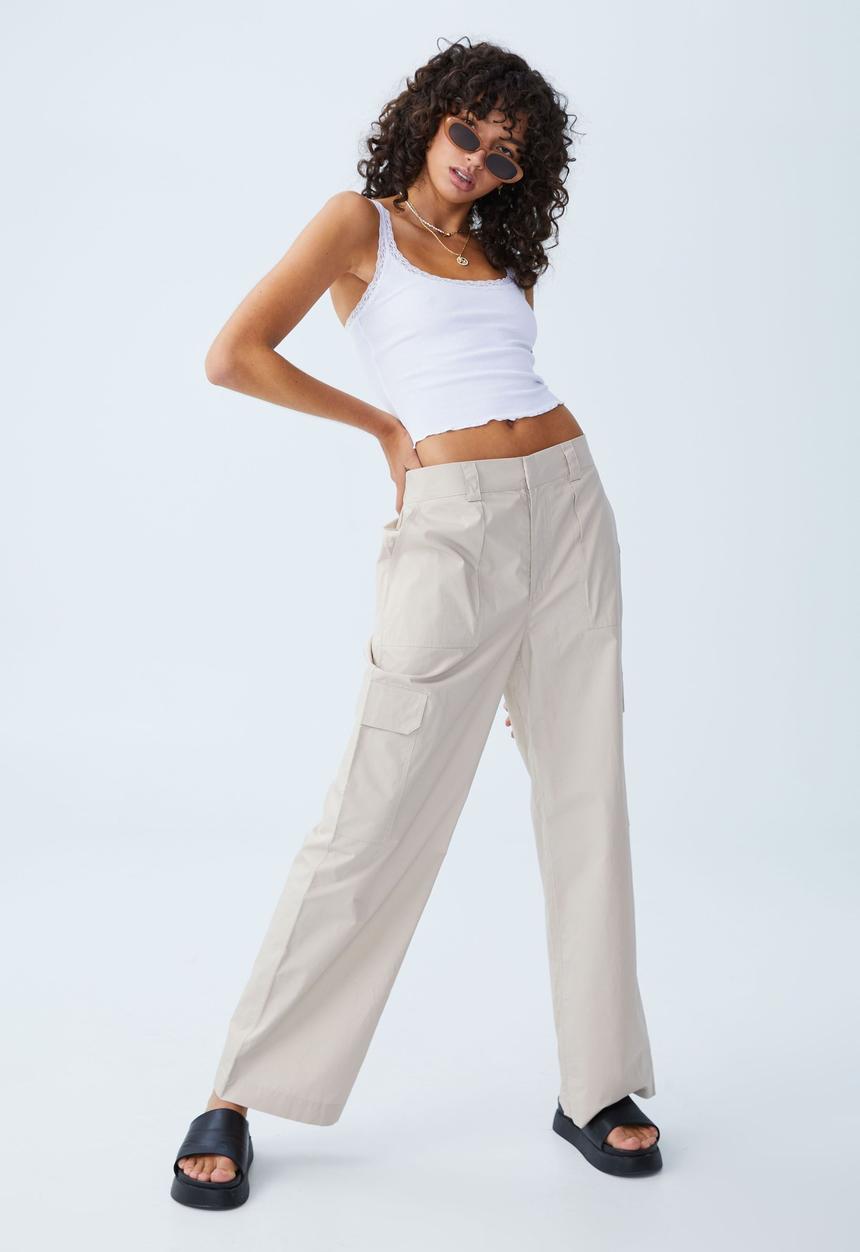 Cotton On - Courtney lace trim cami - white