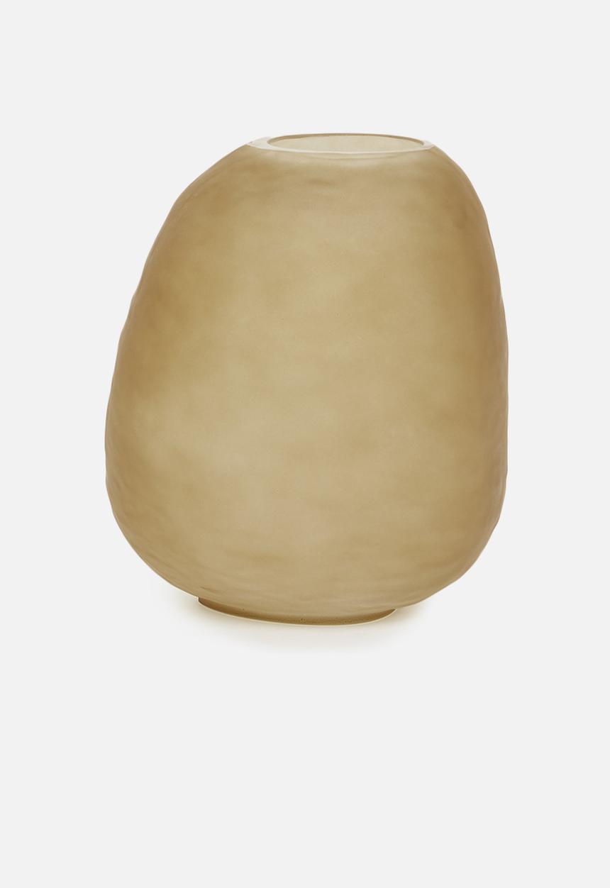 Hertex Haus - Stone vase round large - amber