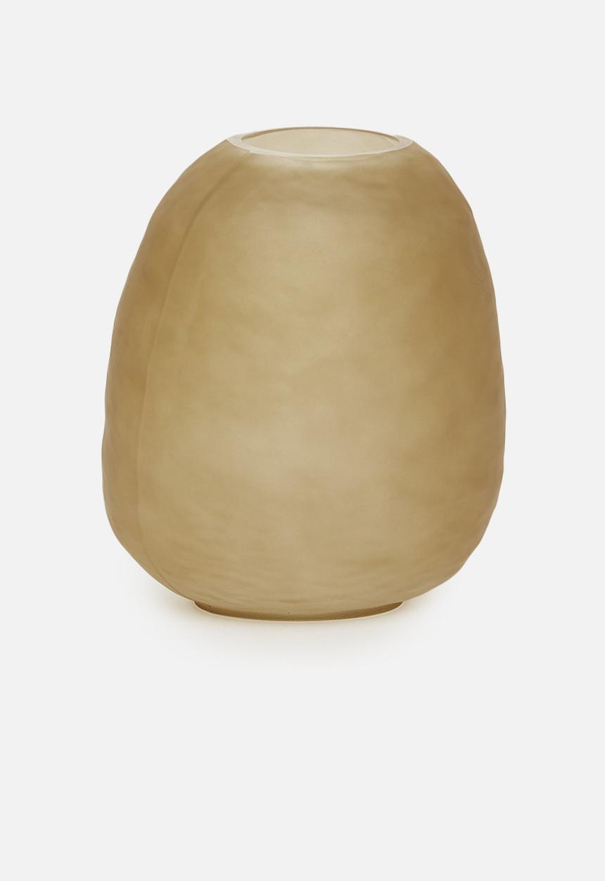 Hertex Haus - Stone vase round large - amber