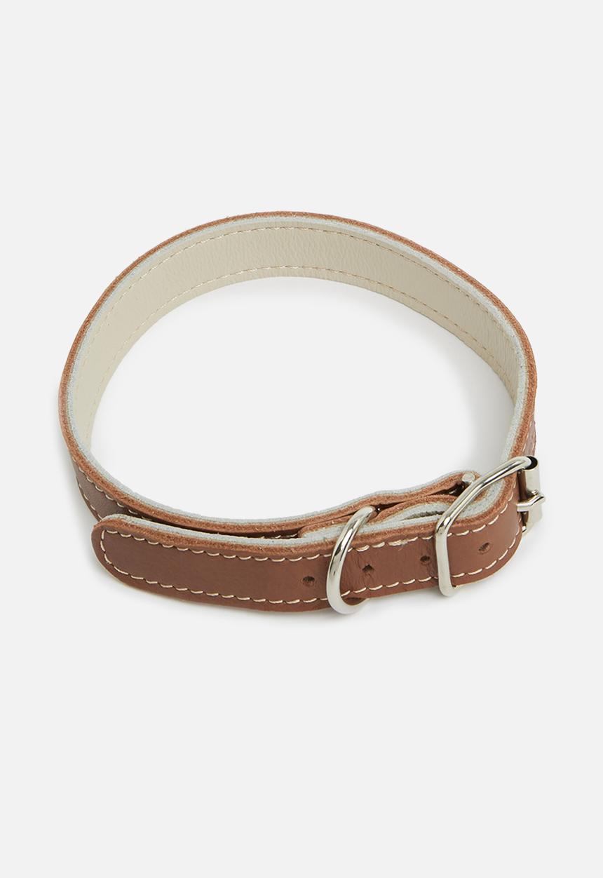 Houndstooth - Straight collar - tobacco