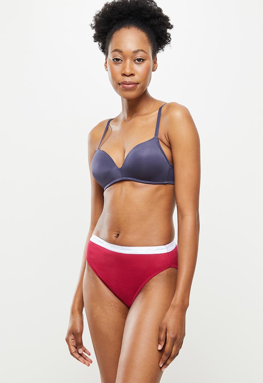 Jockey - 3 pk printed french cut - persian red/bursting daisy/midnight navy
