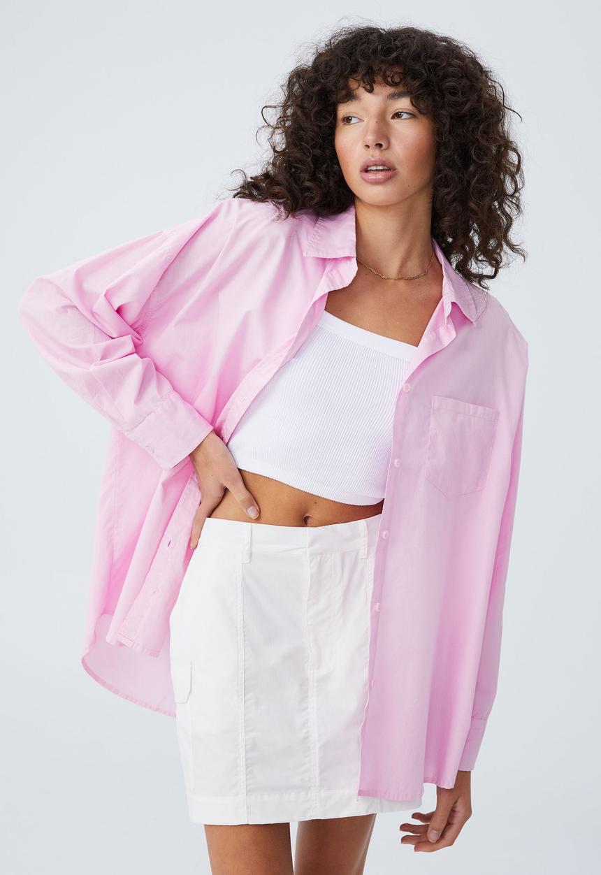 Cotton On - Dad shirt - smokey pink