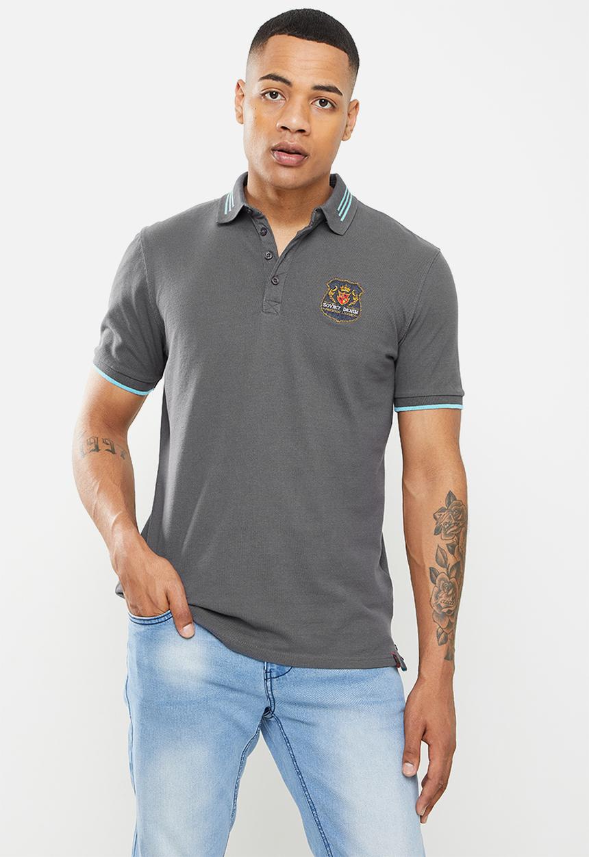 SOVIET - M martelli short sleeve fashion golfer  - dark grey