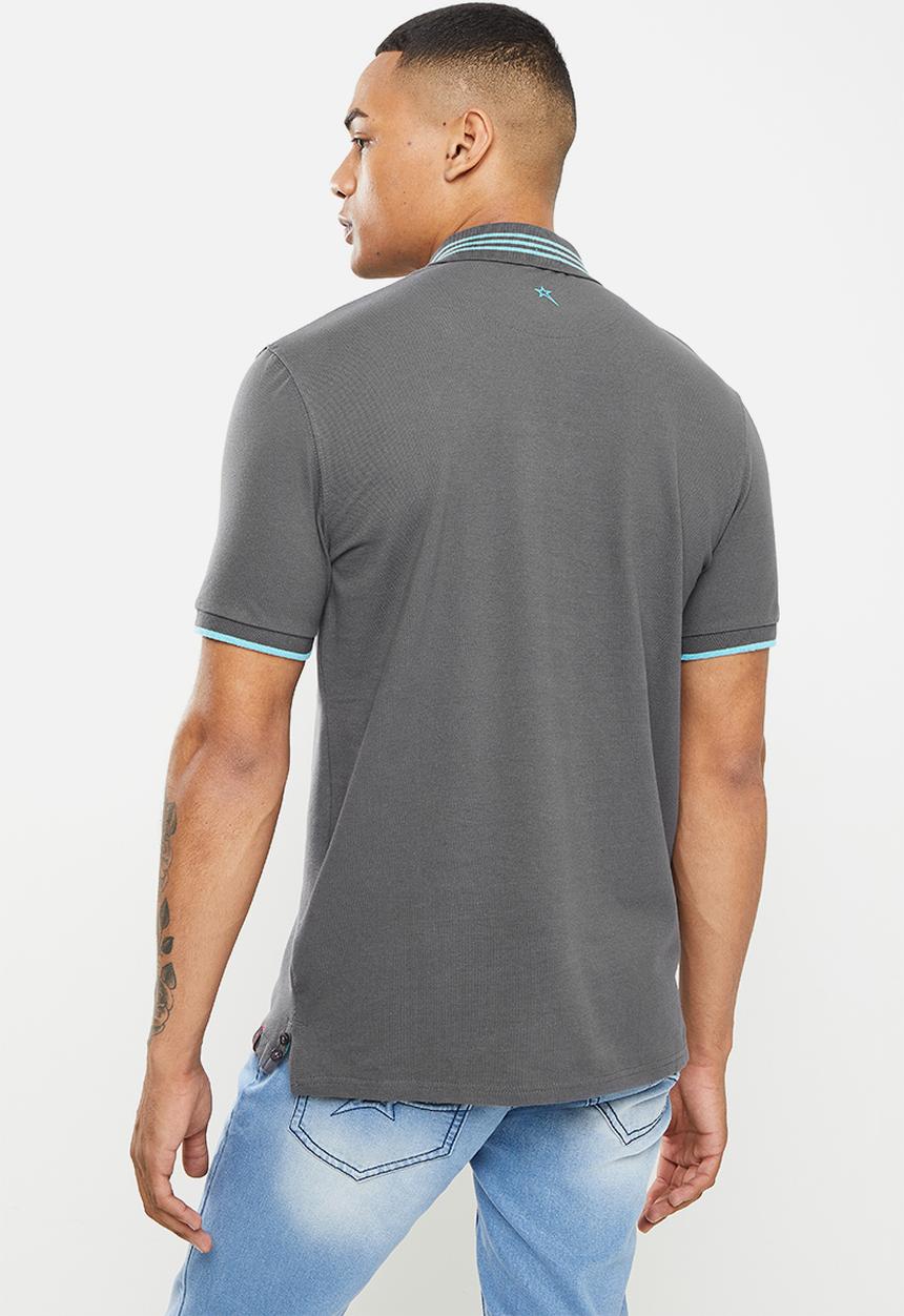 SOVIET - M martelli short sleeve fashion golfer  - dark grey