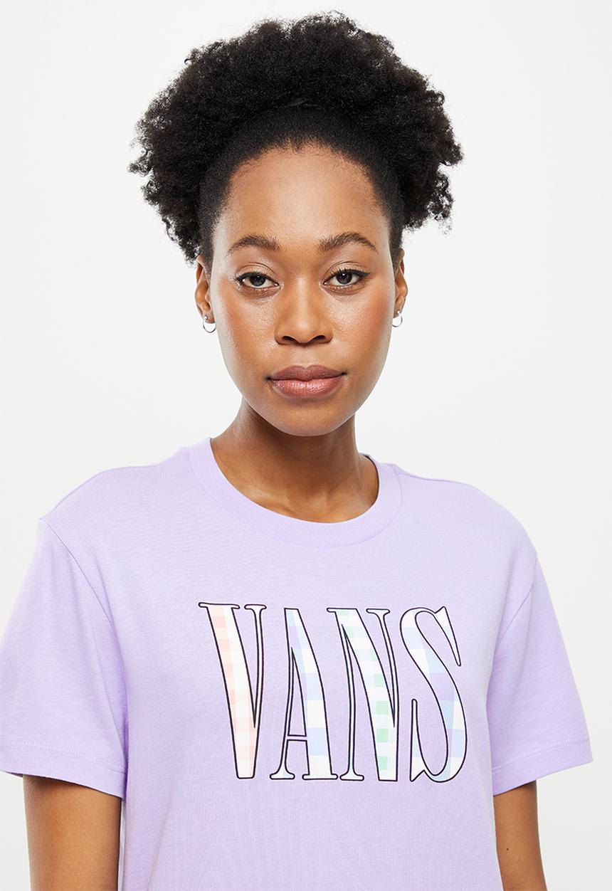 Vans - Mixed up gingham bff tee - languid lavender