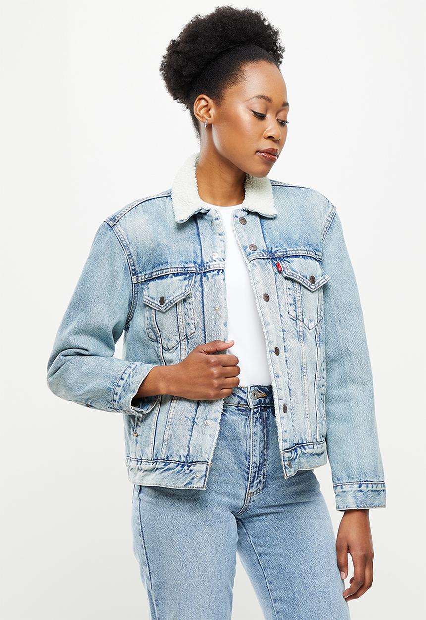 Levi’s® - Ex bf sherpa trucker strangerways - blue