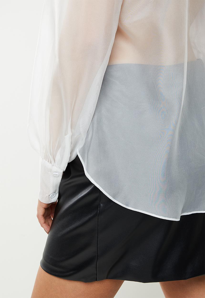 Glamorous - Sheer organza shirt - white
