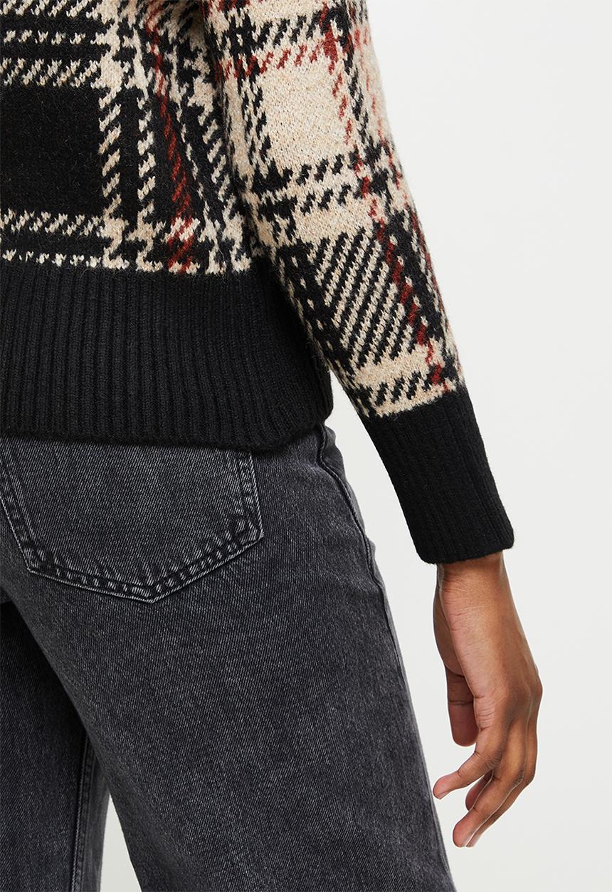 ONLY - Gish long sleeve cardigan - black & stone