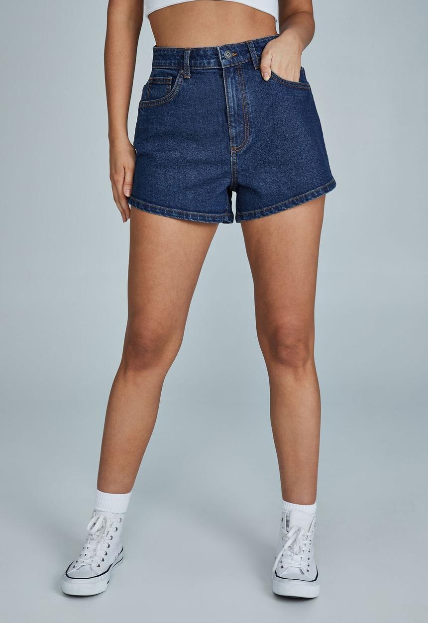 Cotton On - Stretch a-line denim short - cape blue
